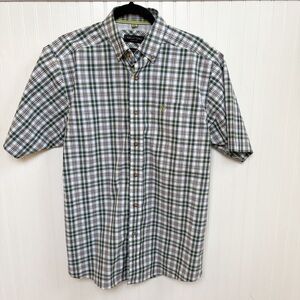Ariat Pro Series Green Plaid Tom Classic Short Sleeve Button Down Men’s Small